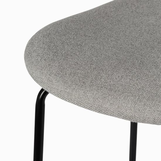 Барный стул Pedigree металлический сиденье серая ткань