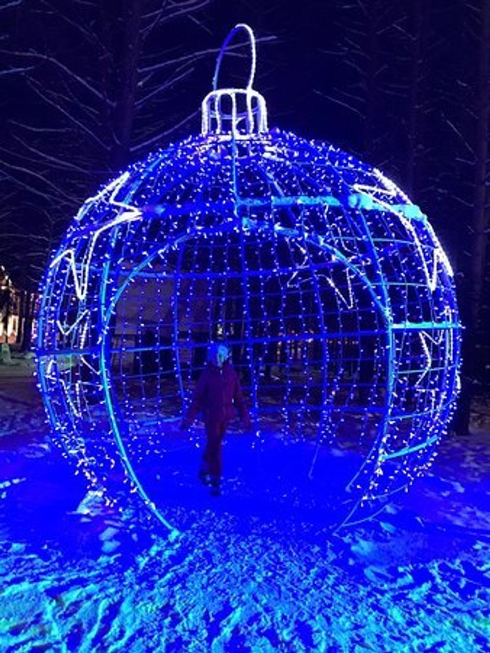 светодиодный елочный шар уличный с входом