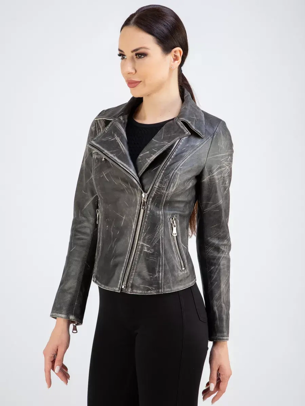 Куртка кожаная натуральная косуха