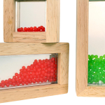 Конструктор деревянный с бусами, коробка C-41746