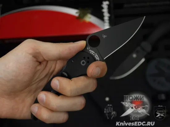 Нож складной Spyderco Para 3 223GPBK c клинком сатин CPM-S45VN, рукоять черная G10