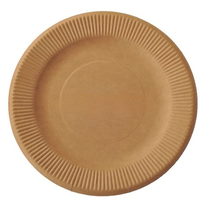 Тарелка картонная d-180 КРАФТ ECO PLATE 180 (100/1400 шт.) OSQ