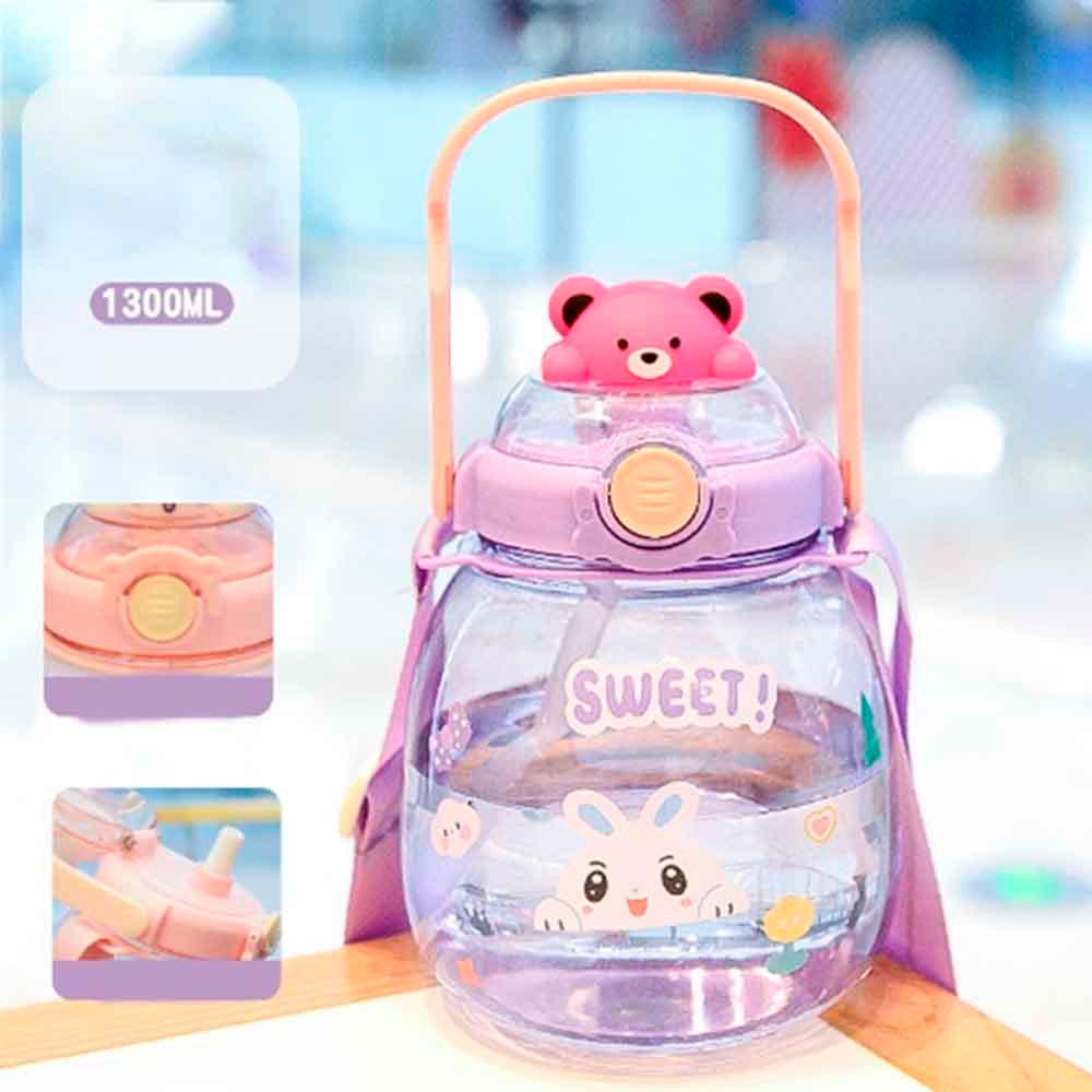 Бутылка с медведем 1300мл (Фиолетовая)