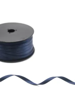 Лента атласная, 6 мм, темно-синий 061