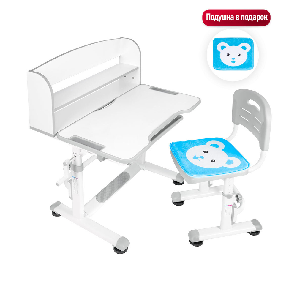 Комплект растущей детской мебели Anatomica Legare парта + стул + надстройка + выдвижной ящик