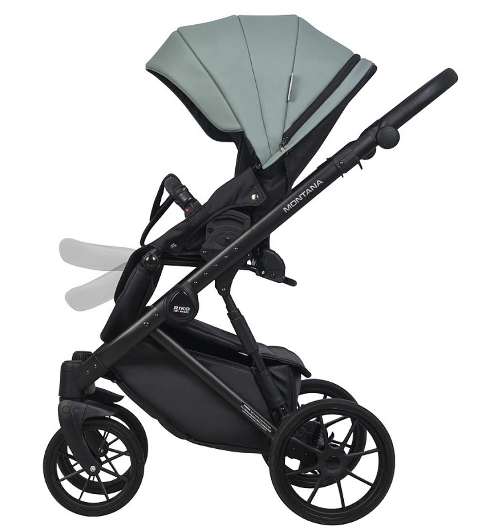 Детская коляска Riko Basic Montana Ecco 2 в 1 30 Green-Grey