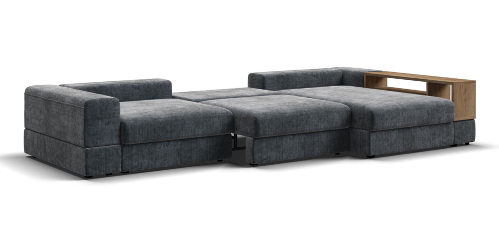Угловой диван-кровать BOSS MODOOL XL шенилл Gloss карбон