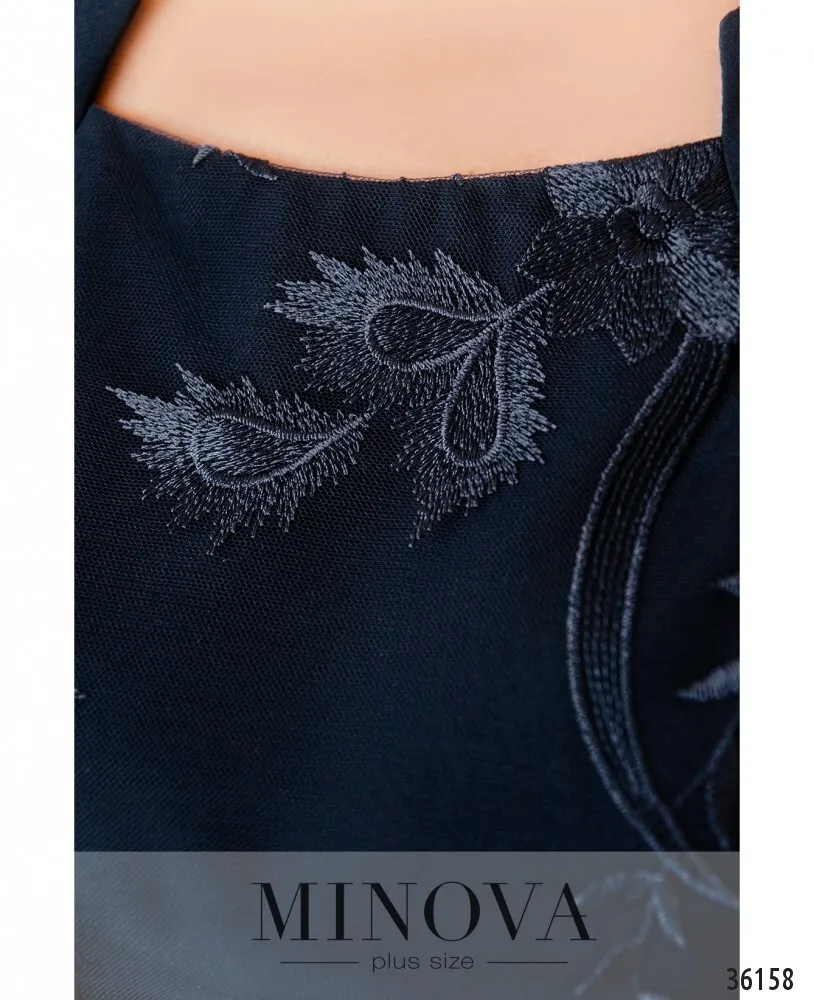 Платье 385А-синий Minova