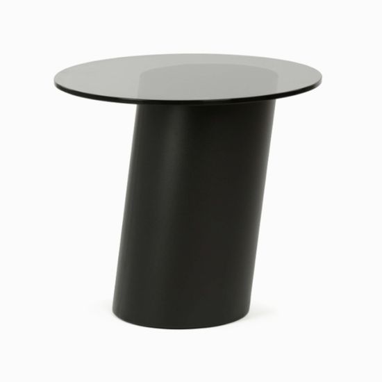 Кофейный стол Exalto 30х43 сталь и стекло