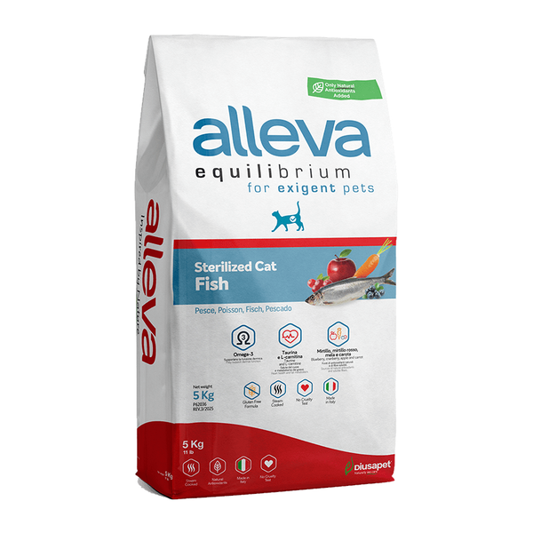 Сухой корм Alleva Equilibrium Fish Sterilized Cat для кастрированных котов и стерилизованных кошек с рыбой