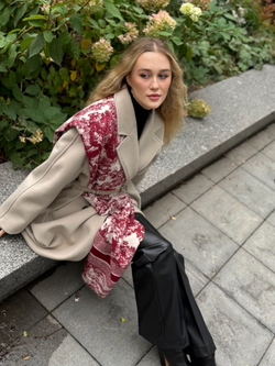 Палантин вискоза + шерсть лана