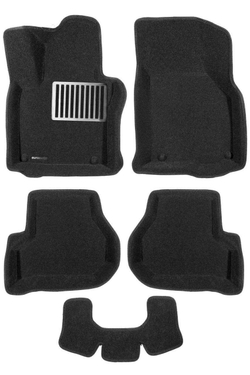 Коврики салона для VOLKSWAGEN Golf 5,6, Plus,Jetta,Scirocco / SKODA Octavia A5 Euromat 3D Lux черные. Арт. EM3D-004502