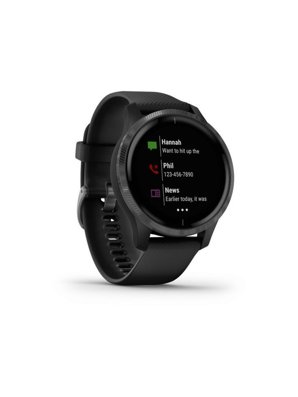 Garmin Venu черные с серым безелем мультиспортивные часы (010-02173-13)