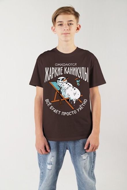 Фуфайка (футболка) для мальчика Карнавал-2 Виотекс ШОКОЛАДНЫЙ