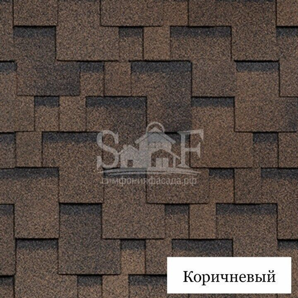 Гибкая черепица SHINGLAS Финская Аккорд Коричневый 3 м2