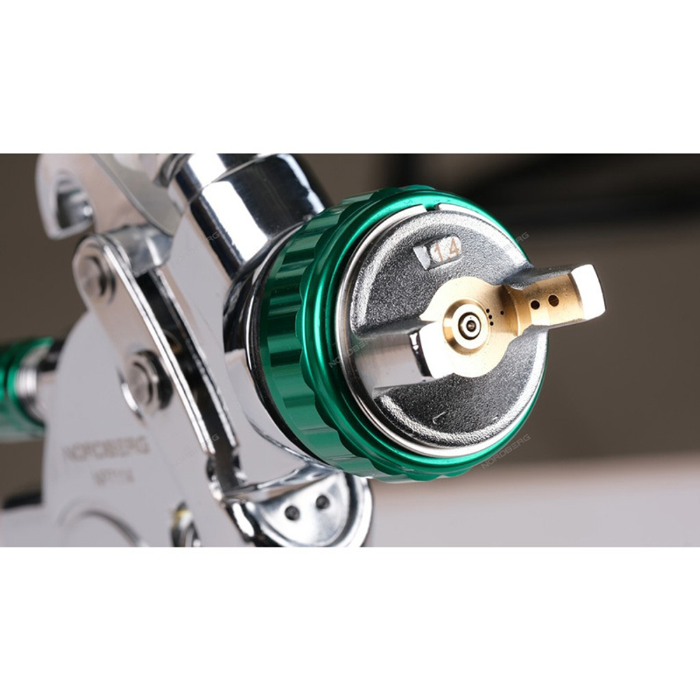 NORDBERG (NP7114) Краскопульт HVLP с верхним баком, сопло 1.4 мм, в коробке