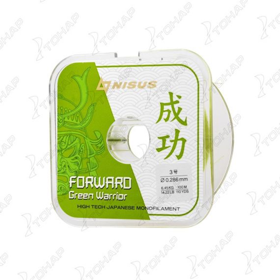 Леска FORWARD Green Warrior 0,286mm/100m Nylon (N-FGW-0286-100) Nisus