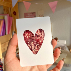 карточка «сердечко» 🤍🌸