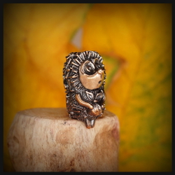 Темлячная бусина "Ежик" для ножей , бронза