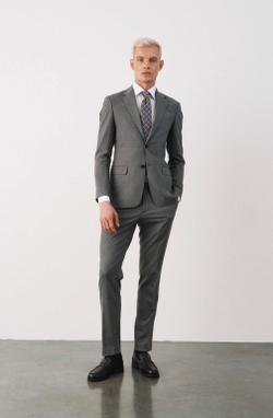 Мужской костюм двойка (серый) В63