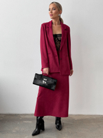 Костюм из велюра с поясом-шнурком