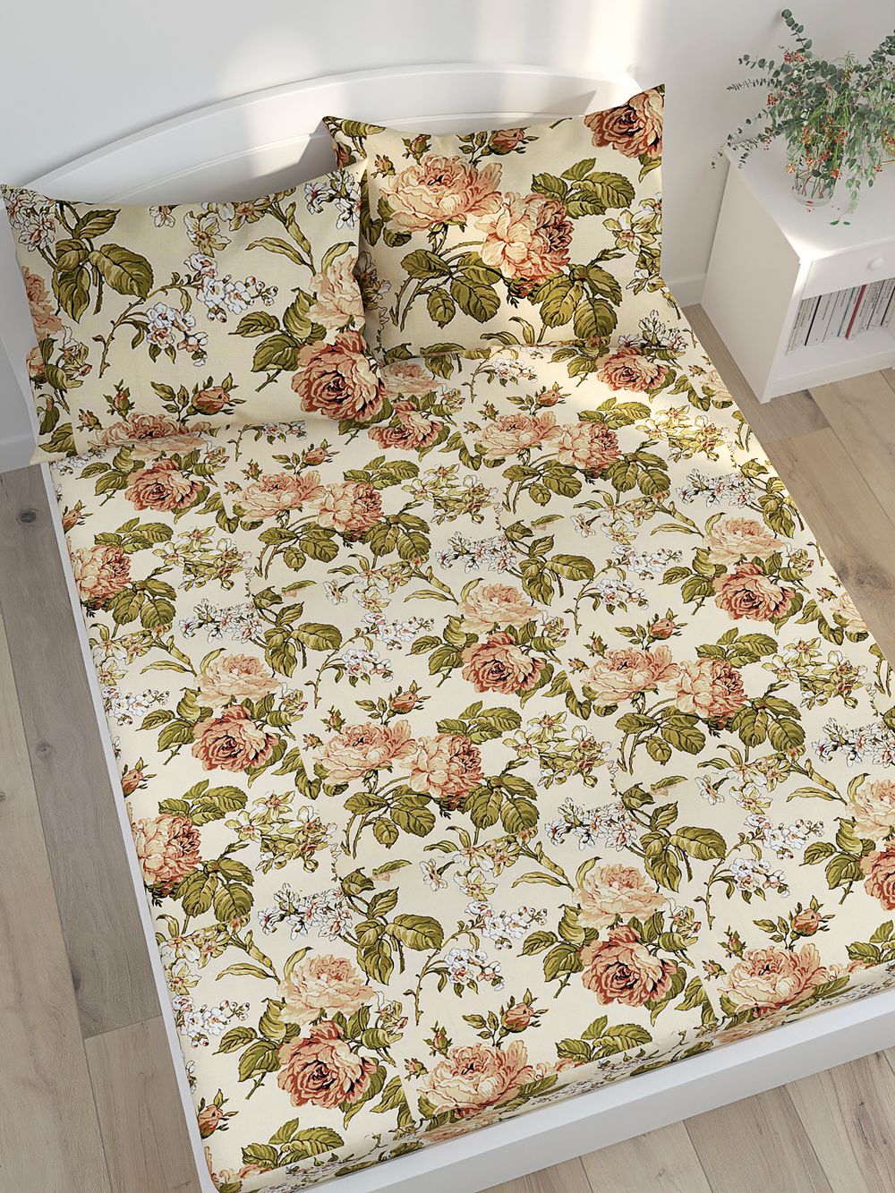 Постельное белье  "Прохоровская роза" 2-спальный   наволочки 50х70 2шт Простынь  240х215 см  Пододеяльник 175х215 см