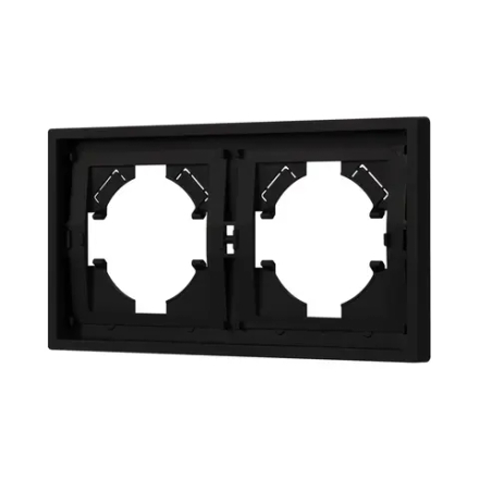 Рамка пластиковая FRM-TENDO-SFPL-2-BK (Arlight, Матовый черный) 054646