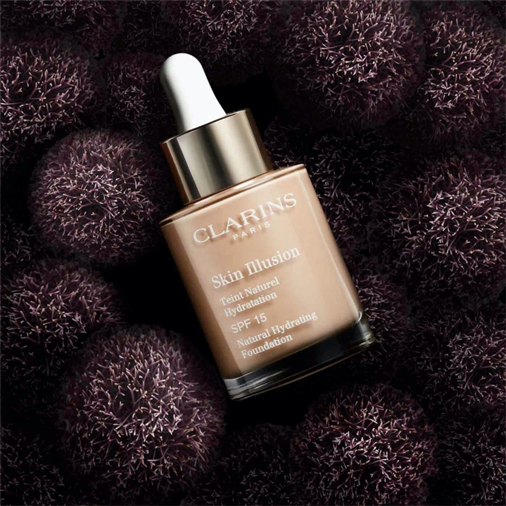 Clarins Skin Illusion Natural Hydrating Foundation - Осветляющий увлажняющий тональный крем SPF 15, 30 ml