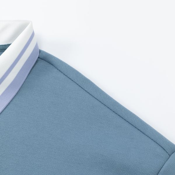 Поло серый/белый/фиолетовый - фото 5