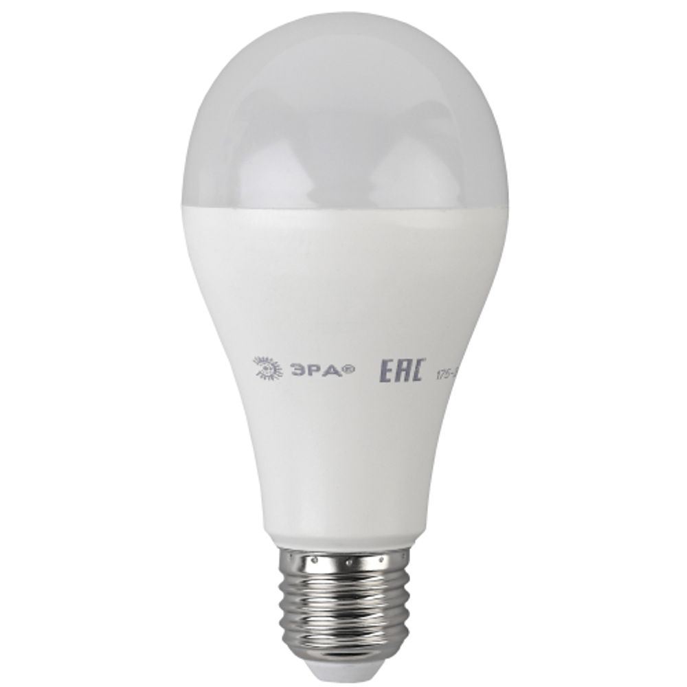 Лампа светодиодная ЭРА STD LED A65-19W-827-E27 19Вт груша теплый белый свет Е27 | Лампы cветодиодные Груша (A)