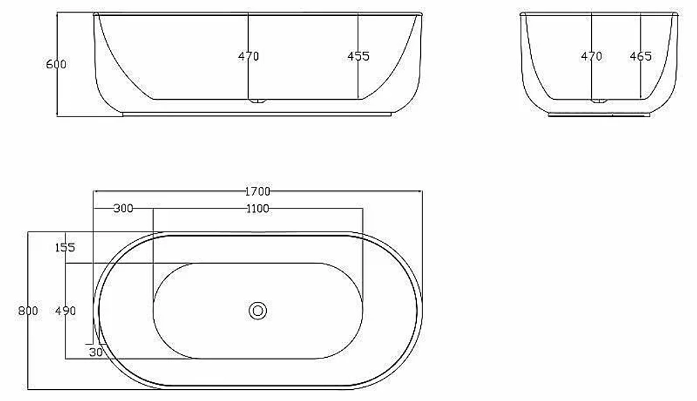 Ванна BelBagno BB401 170х80