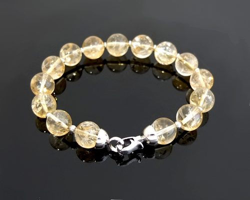 Браслет из натурального бразильского цитрина высокого качества