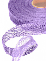 Лента Льняная 2,5см х 28м с проволокой (Сиреневый)