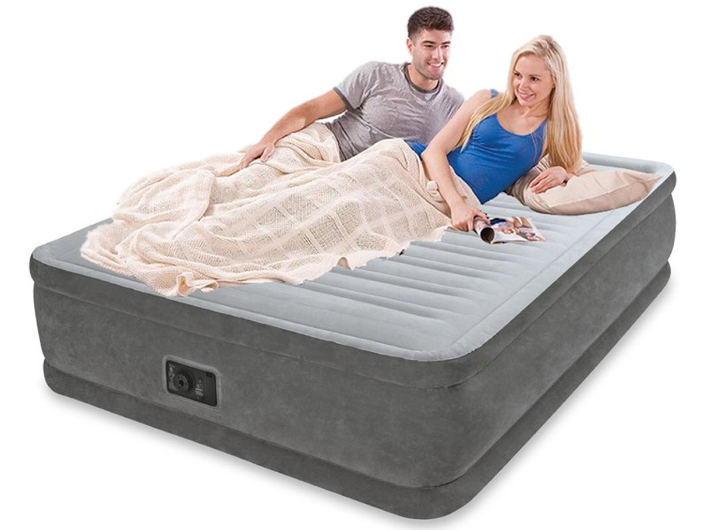 Надувная кровать Intex Comfort-Plush elevated 152х203х46см.