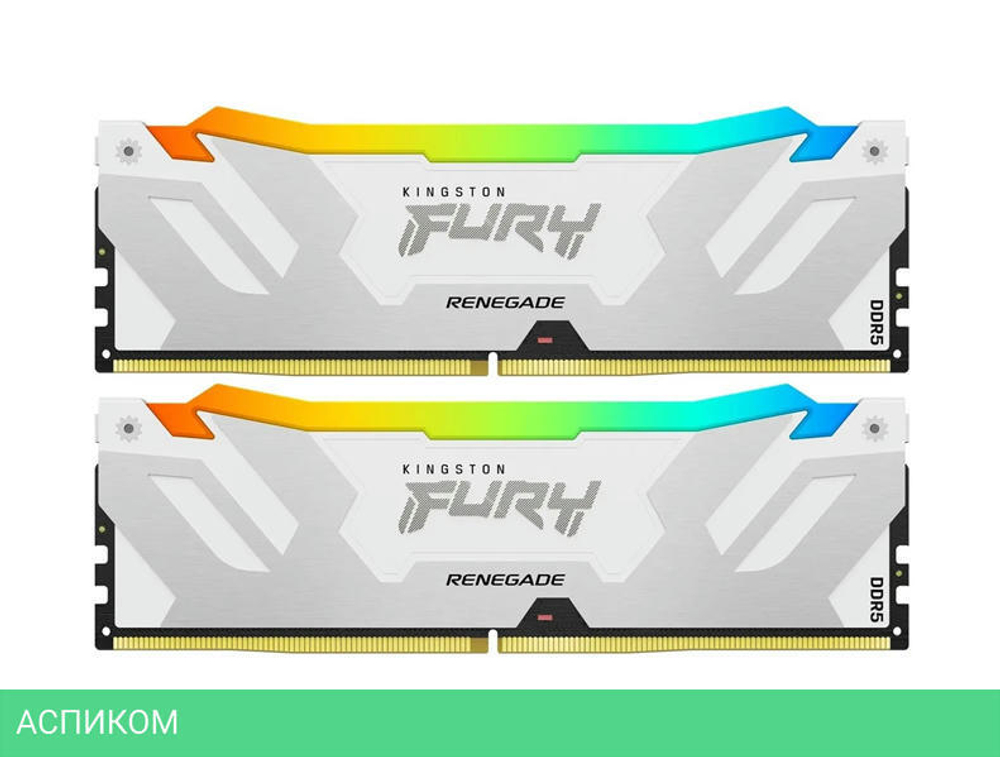 Оперативная память Kingston Fury Renegade RGB White XMP 32Gb DDR5 (KF576C38RWAK2-32)