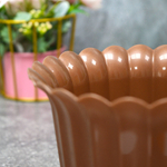 Горшок цветочный "Виола" 1л d156мм h110мм, коричневый-перламутр