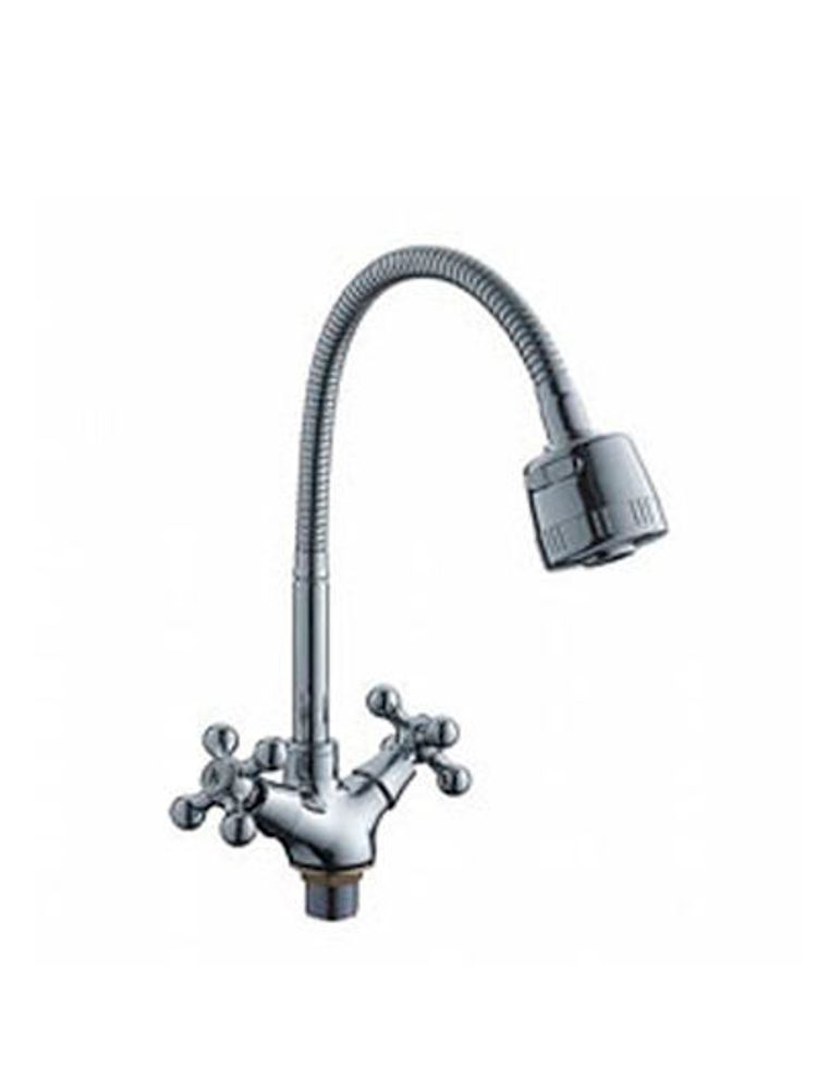 Смеситель кухня LEDEME 4319-3 1/2 м/к гибкий излив