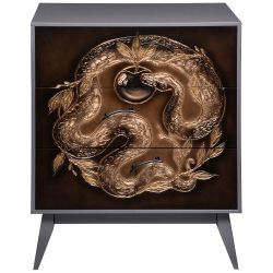 Комод Яблоко Евы с 3 ящиками Грей