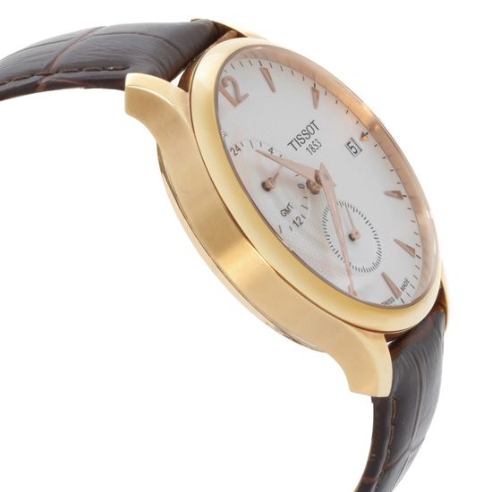 Мужские часы Tissot T063.617.36.037.00 на ремне в профиль