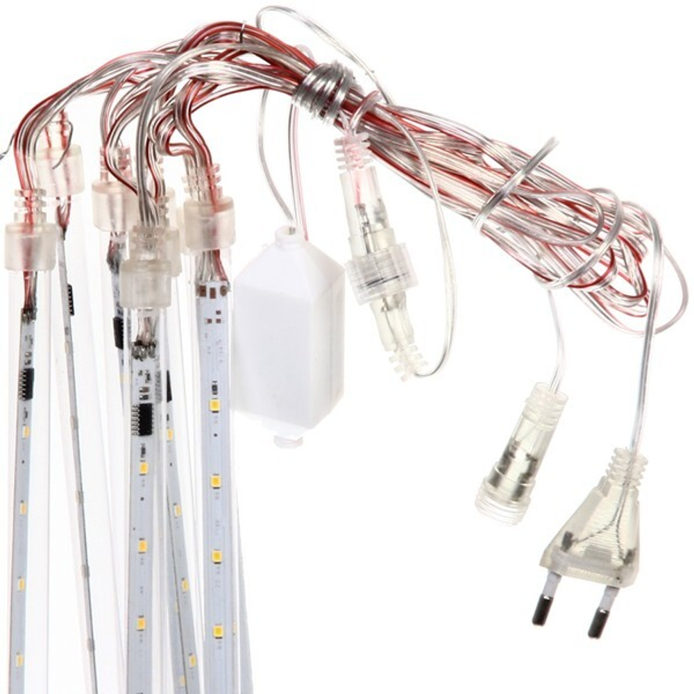 Гирлянда светодиодная 2,0 м*50 см 36 ламп LED «Тающая сосулька», Синий (8 трубок), 18 режимов