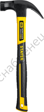 STAYER Hercules-M 450 г, Молоток-гвоздодёр столярный с фиберглассовой рукояткой (2027-450)