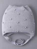 Шапка для девочки с ушками осенняя