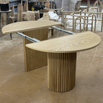 Круглый стол на реечной ноге из дерева - RITMO