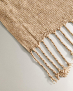 Zara Home плед из полиэстера, коричневый, 140x190 см · 2360/004