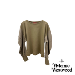 VIVIENNE WESTWOOD RED LABEL ЛОНГСЛИВ БЕЖЕВЫЙ С ВЫШИВКОЙ С ОБЪЕМНЫМИ РУКАВАМИ