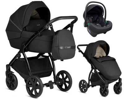 Детская коляска Noordi Luno All Trails 3 в 1 с автокреслом Terra Edusky Black 1012607 Midnight