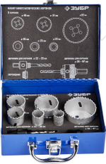 ЗУБР 6 шт, сталь Р6М5, (22,25,35,40,51,67), Набор биметаллических коронок (29531-H6-2)