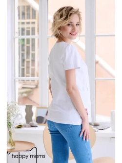Футболка для беременных и кормящих мам