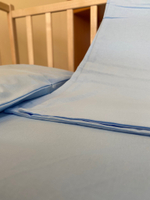 Комплект постельного белья 3х предметный (гладкокрашенный поплин) голубой