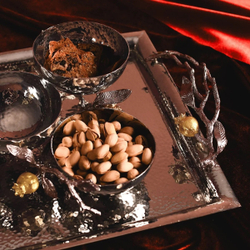 Менажница трехсекционная Michael Aram Pomegranate Silver & Gold (22.7 см)